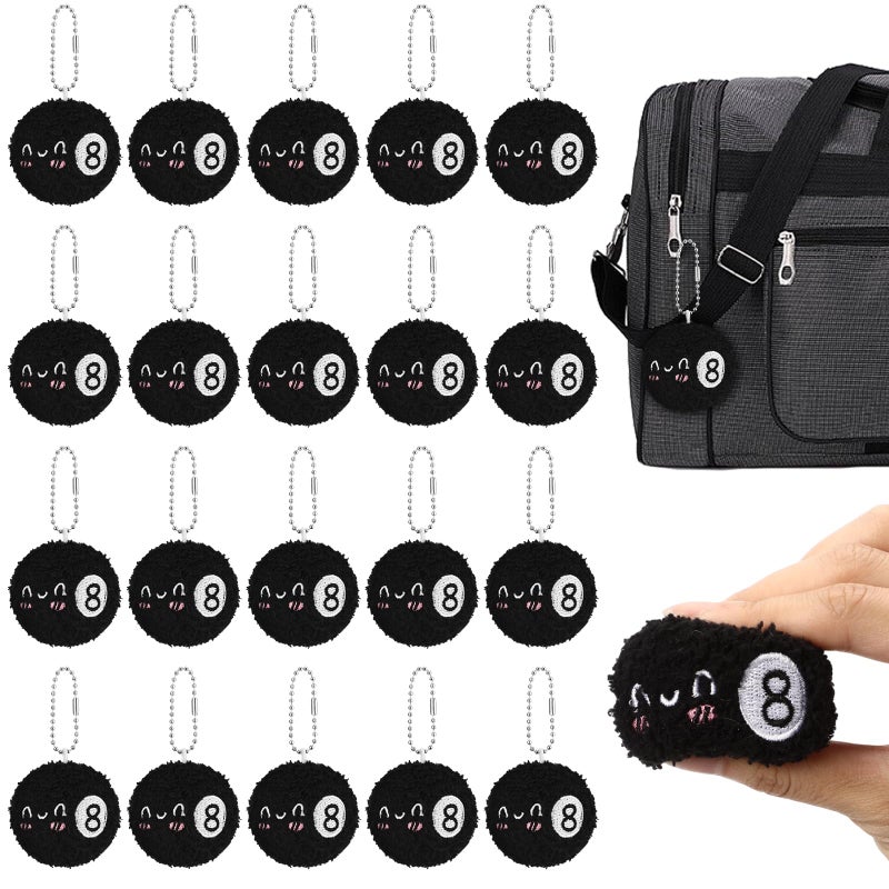 Simgoing 15 Pcs Mixed Ball Keychain Gift Bulk Mini Plush Ball Prizes Funny Sports Players Team Party Favors Gifts for Group - Image 1