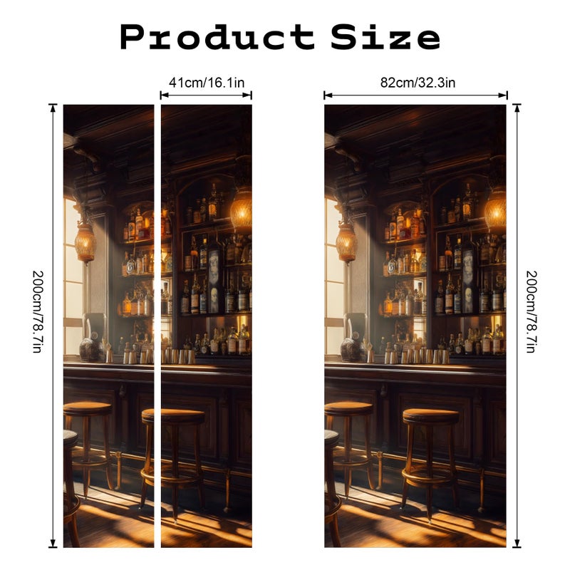 BVBOX Self-Adhesive Vinyl Refrigerator Stickers Peel and Stick Removable Wallpaper for Doors, Walls, Furniture Wrinkle-Resistant Waterproof No Residue Easy DIY Home Decor (Type 2, 32.3"x78.7") - Image 4