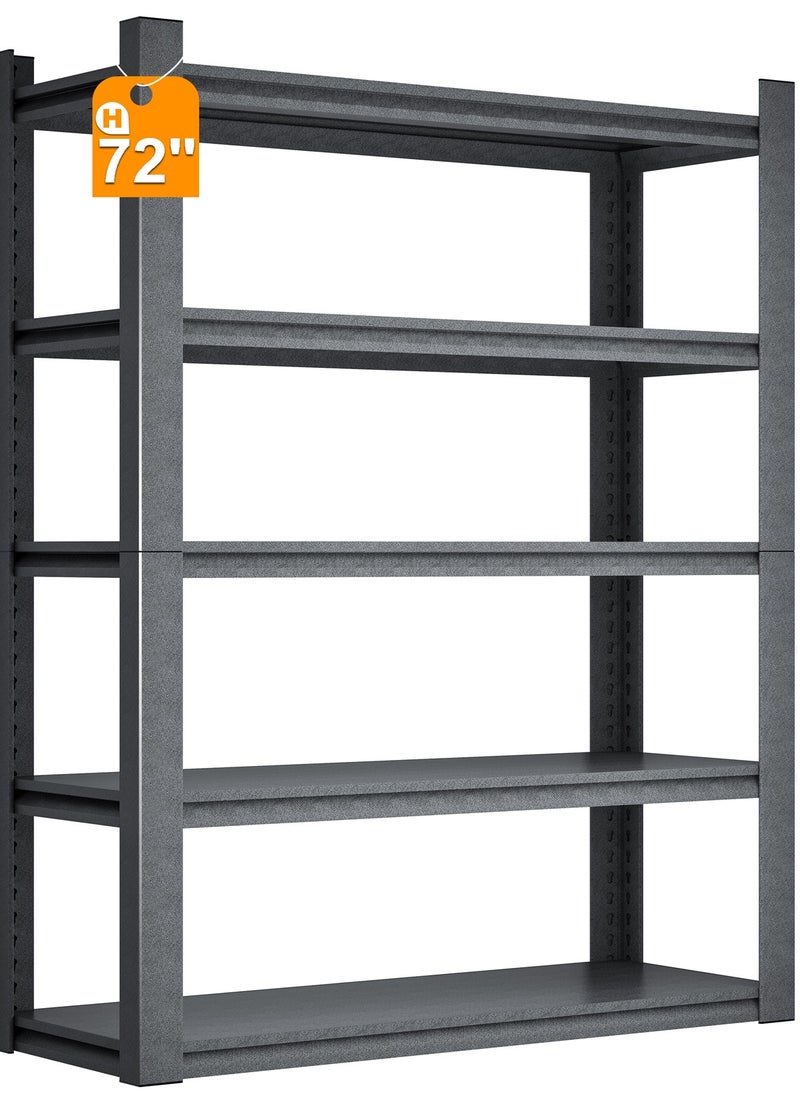 Generic Storage Shelves Garage Shelving Heavy Duty - 72''H Garage Shelves Adjustable 5 Tier Metal Shelving Unit Storage Rack Industrial Shelving Utility Shelf for Garage  - Image 5