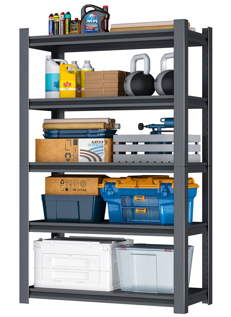 Generic Storage Shelves Garage Shelving Heavy Duty - 72''H Garage Shelves Adjustable 5 Tier Metal Shelving Unit Storage Rack Industrial Shelving Utility Shelf for Garage  - Image 1