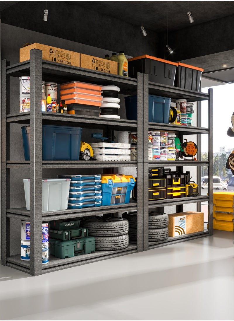 Generic Storage Shelves Garage Shelving Heavy Duty - 72''H Garage Shelves Adjustable 5 Tier Metal Shelving Unit Storage Rack Industrial Shelving Utility Shelf for Garage  - Image 2