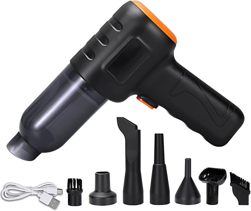 200W High Suction Power Wireless Car Vacuum Cleaner; 16000Pa Suction with Blower & Inflator Features; 3000Mah Battery - Image 1