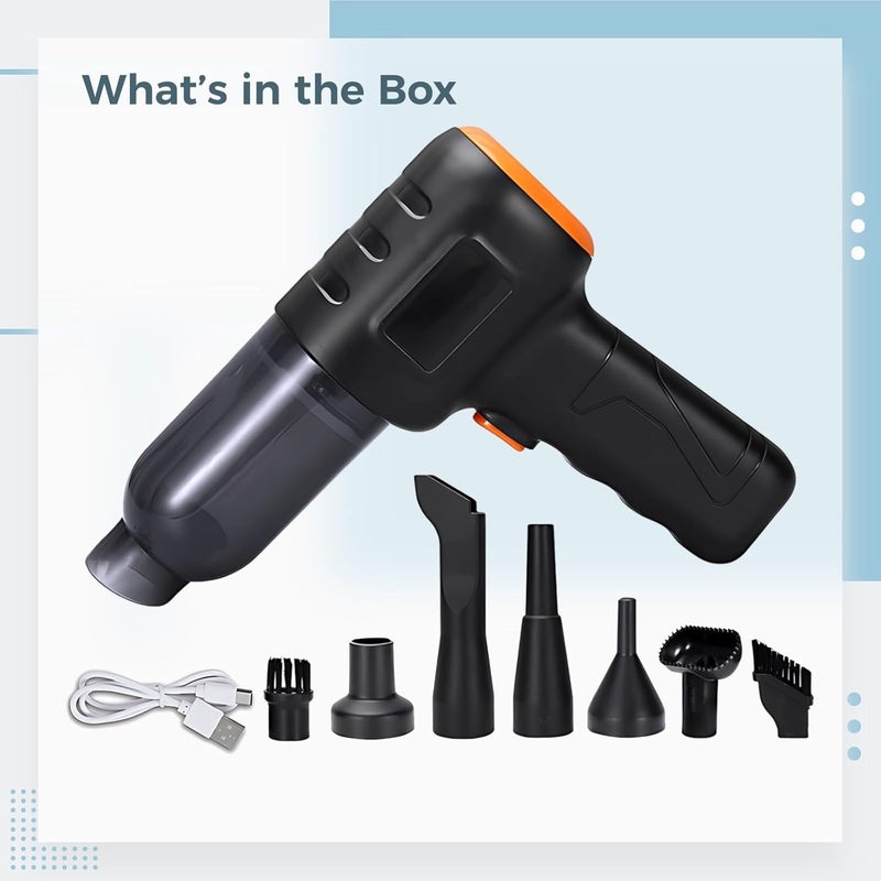 200W High Suction Power Wireless Car Vacuum Cleaner; 16000Pa Suction with Blower & Inflator Features; 3000Mah Battery - Image 5