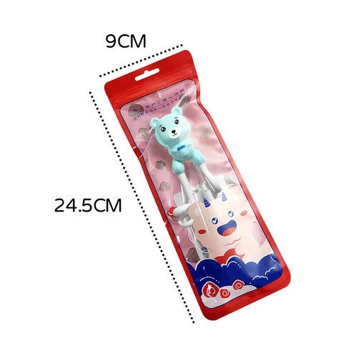 Childrens Chopsticks Learning Chopsticks Training Chopsticks Tableware Set 304 Stainless Steel Spoon Fork Baby Cartoon Correction Chopsticks Maternal and InfantGreen bear learning chopsticks (cartoon bag) Green bear learning chopsticks (cartoon bag)