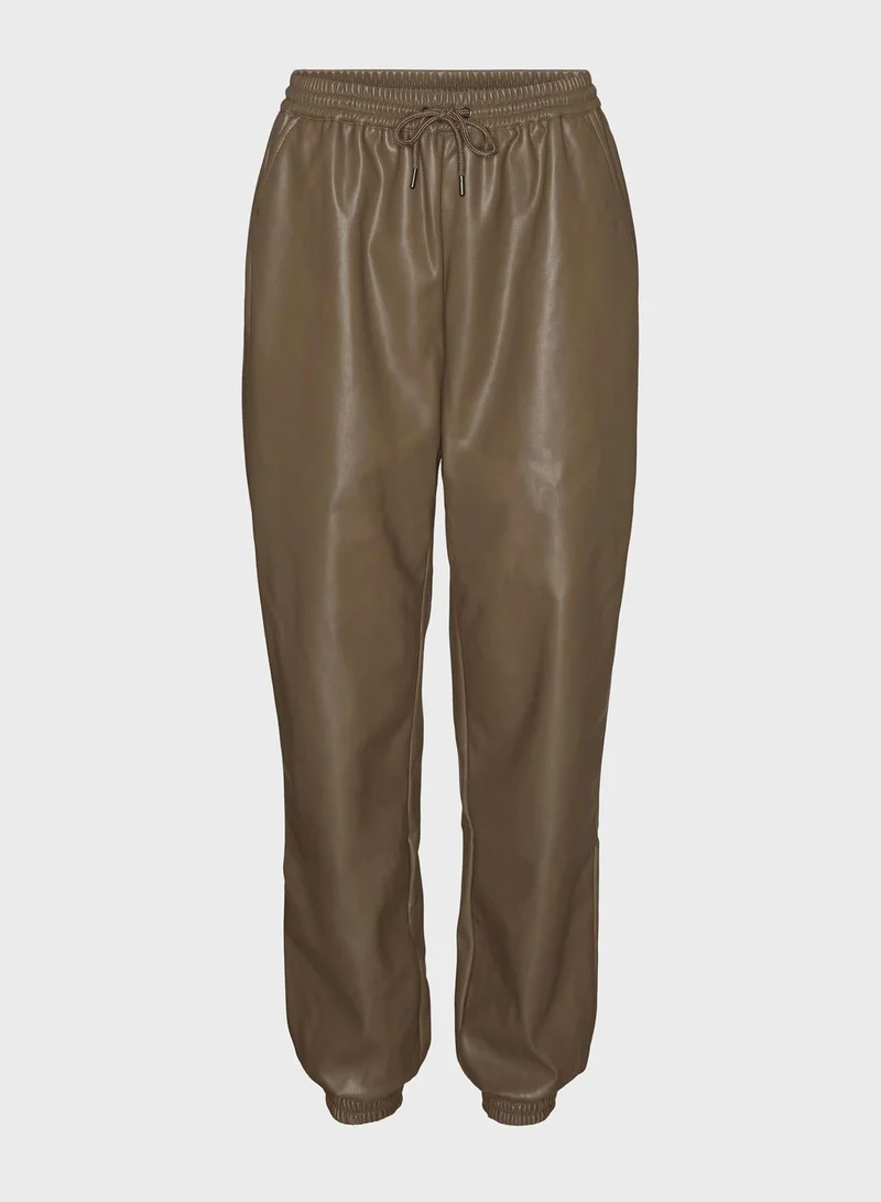 VERO MODA Cuffed Pu Pants