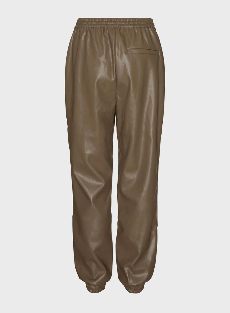 VERO MODA Cuffed Pu Pants