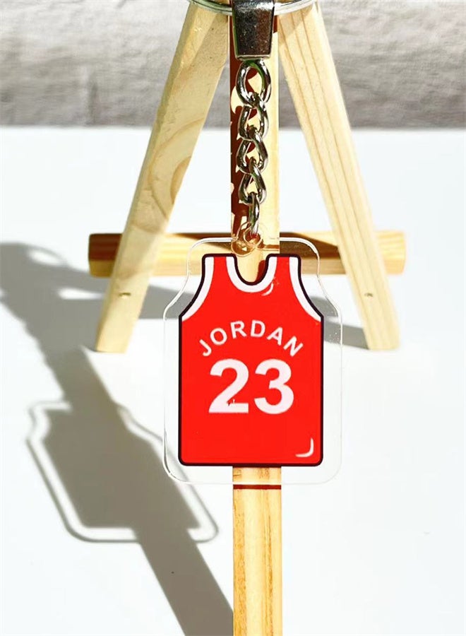 Generic Commemorative Jersey Basketball Star Keychain Men And Women Schoolbag Car Pendant Accessories