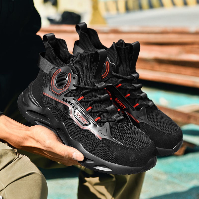 Anti-Stepping, Anti-Smashing, Anti-Piercing Labor Protection Shoes For Men, Wear-Resistant, Non-Slip, Lightweight, Breathable Steel Toe-Toe Work Safety Protective Shoes - Image 2