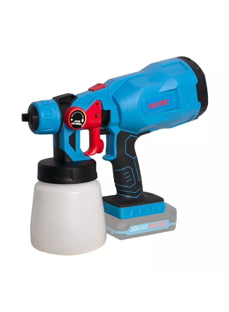 Fixtec 20V Cordless Spray Gun – 800mL, 1.8mm Nozzle, Bare Tool​ - Image 2