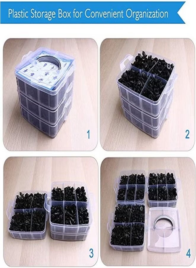 Soofam 625 Pieces Car Push Retainer Clips & Plastic Fasteners Kit, Sturdy And Durable Nylon Material Universal Fit Kit For All Vehicles - Image 5