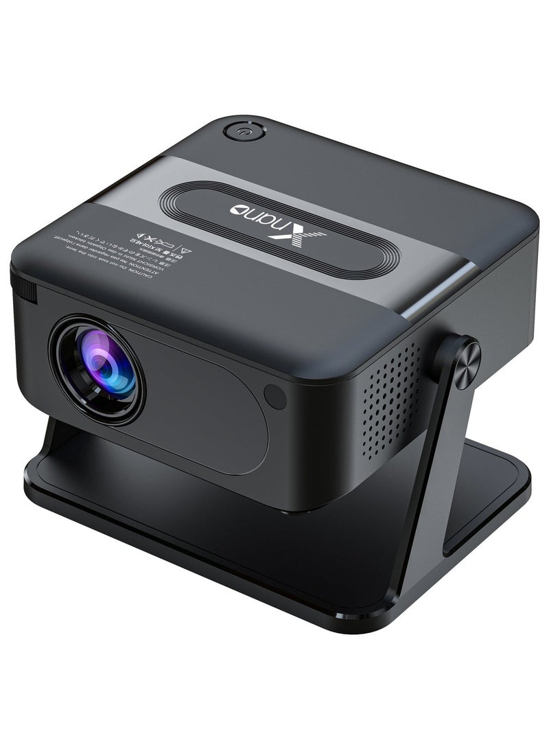 Xnano Mini Portable Projector Bedroom Wall Projector Home Ultra HD 720P Wireless Projection Dual Band WiFi 6 Outdoor Projector 4-Point Keystone Correction Compatible with Windows iOS Android Multiple Compatible Interfaces: HD, Audio, USB Connection - Image 1