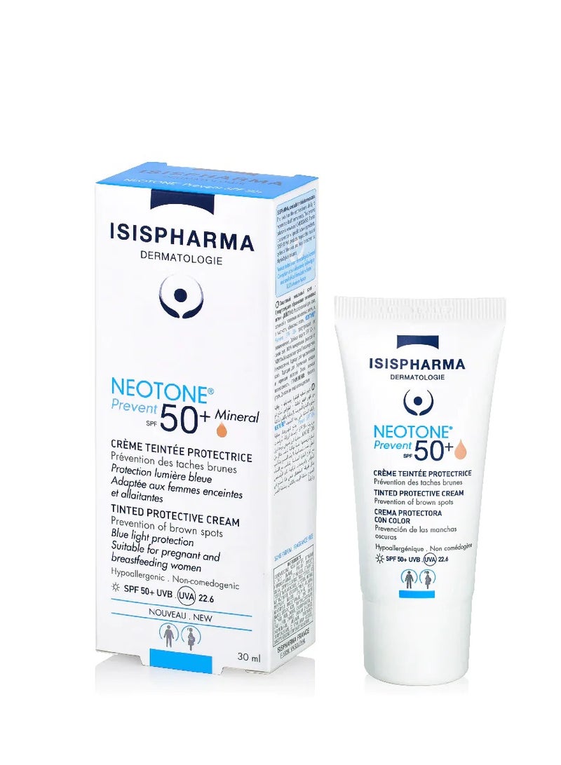 Isis neotone prevent spf50+ light tinted cream 30ml