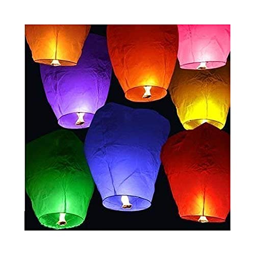 GameReserves Sky Lantern Lamp Light Hot Air Balloon for Special Occasions / Night Sky Light Lanterns Candle for Diwali/Christmas/Birthday/All Festival (sky Lanterns Pack of 2) - Image 1