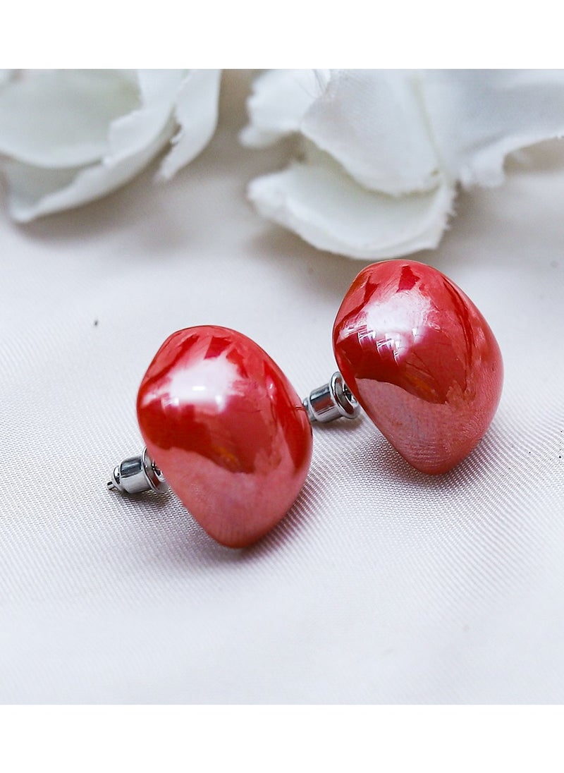 FLUFFY - Colo Earring For Fluffy Women's Accessories-Red - Image 1
