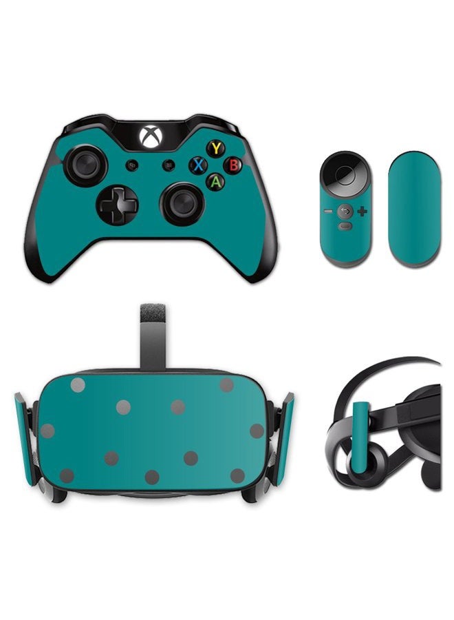 MIGHTY SKINS MightySkins Skin Compatible with Oculus Rift CV1 wrap Cover Sticker Skins Solid Teal - Image 1