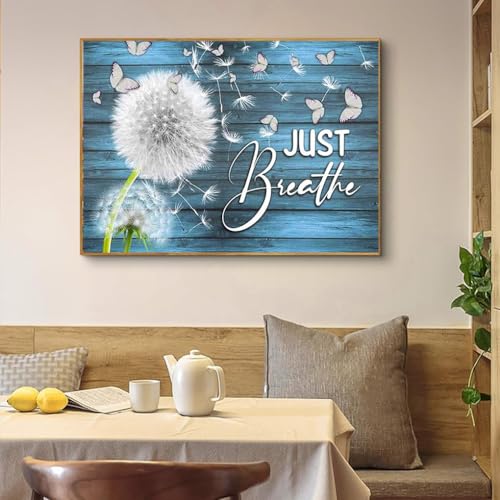 Meothan 5D Dandelion Diamond Art Kits for Adults DIY Dandelion Butterfly Diamond Painting Kits for Adults, Full Round Rhinestone Crafts Gem Art Painting with Diamond for Home Wall Decor 12x16 incn - Image 2