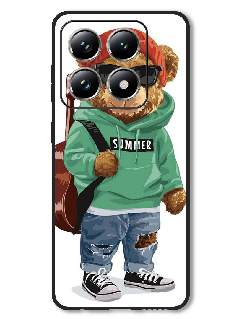 Theodor Case Compatible with Xiaomi 14T Pro Protection Shockproof Bumper Cover Musician Bear - Image 1