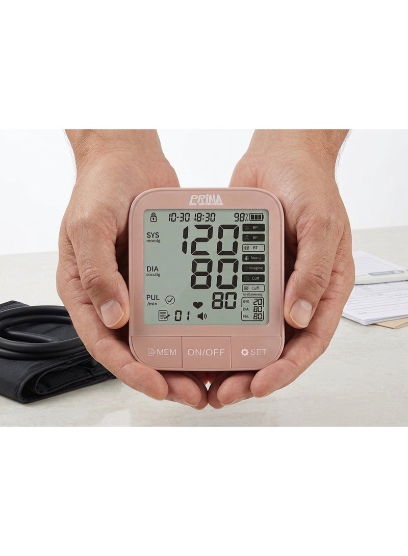 بريما جهاز ضغط الدم للذراع رقمي شاشة عرض كبيرة قياس نبض القلب Blood Pressure Monitor Rechargeable PRIMA - Image 3