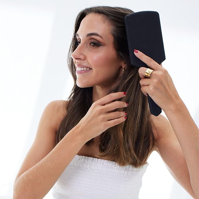 Termix Detangling Hairbrush Professional Paddle Brush with NonSlip Handle and Thick and Resistant Bristles Black Colour