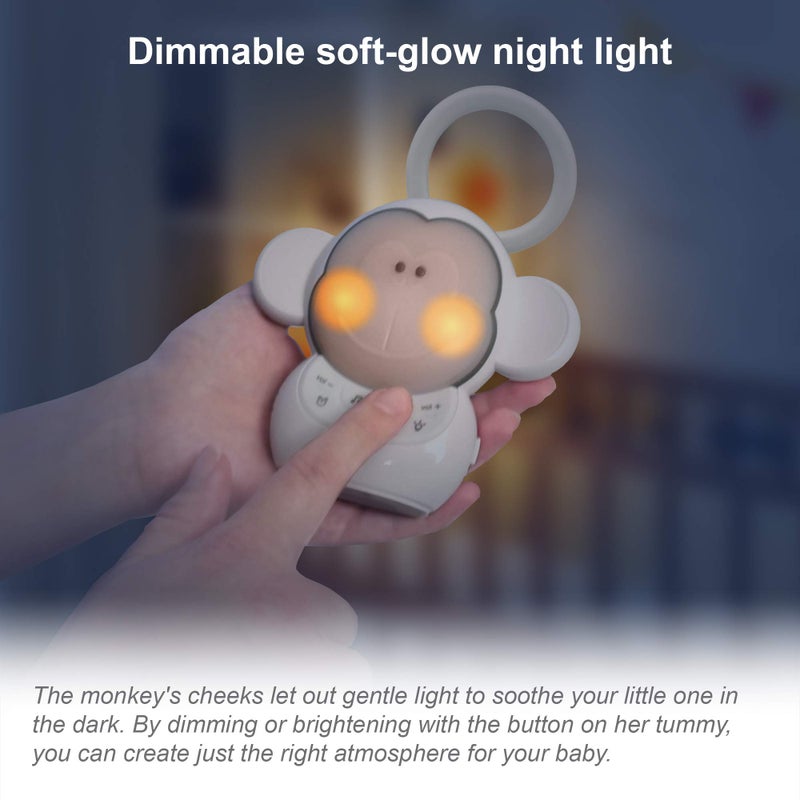 VTech Communications BC8211 Myla The Monkey Baby Sleep Soother with a White Noise Sound Machine Featuring 5 Soft Ambient Sounds, 5 Calming Melodies & Soft-Glow Night Light, 1 Count (Pack of 1) - Image 5