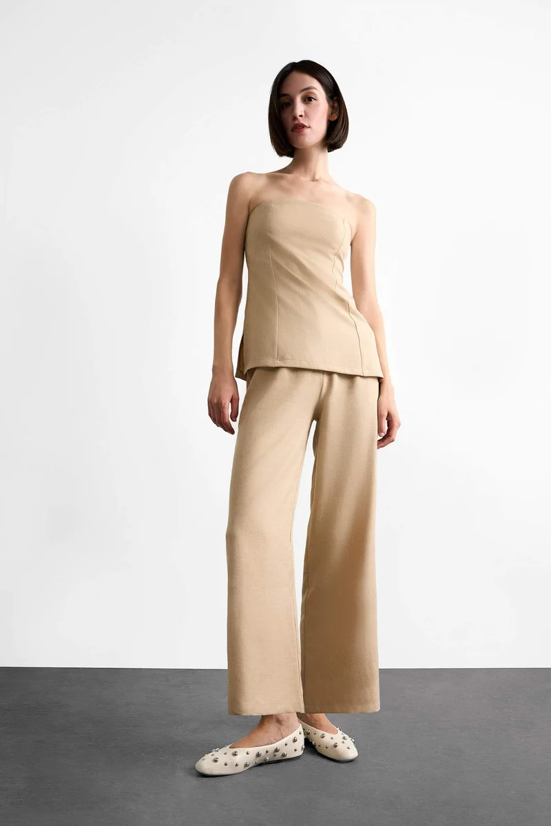 ديفاكتو Strapless Sleeveless Blouse