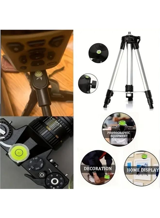 10 Pack Mini Round Bubble Levels 10x6mm Acrylic Dual Color Yellow White - Image 5