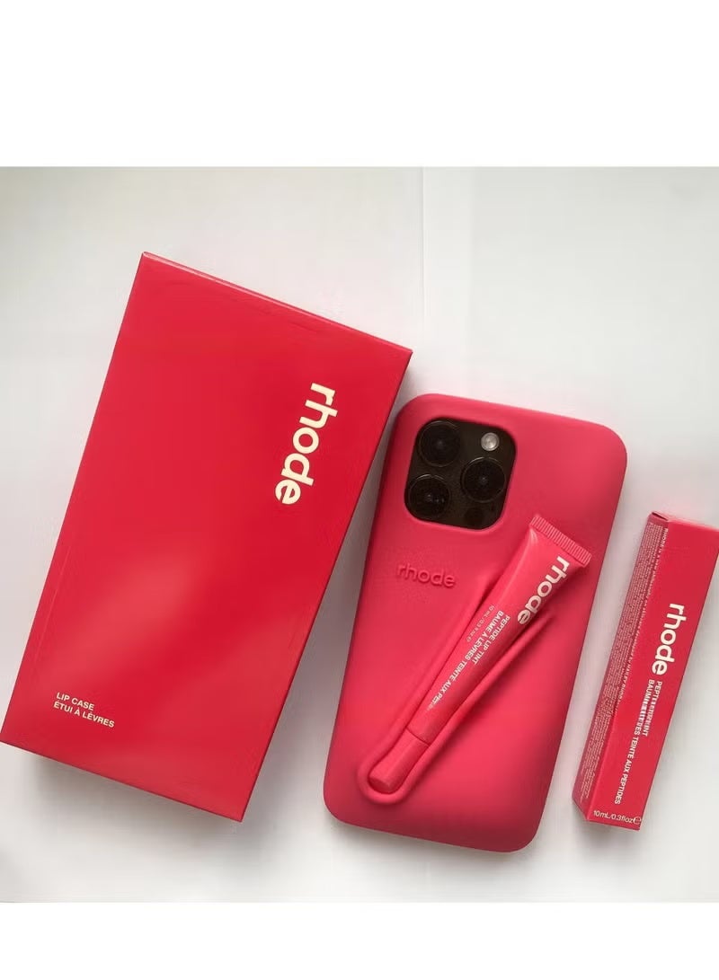 rhode I PHONE 16 PRO MAX Silicone Lip Holder for Cell Phone, Lip Gloss Adhesive Sleeve for Phone, Lip Holder Stick-on Phone Case, Back Stick On Holder for iPhone Phones - Image 2