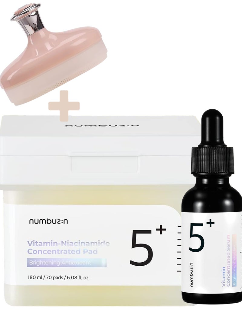 numbuzin - Skin Rejuvenation Kit - No.5 Vitamin-Niacinamide Concentrated Pad, No.5 Vitamin Concentrated Serum - Image 1