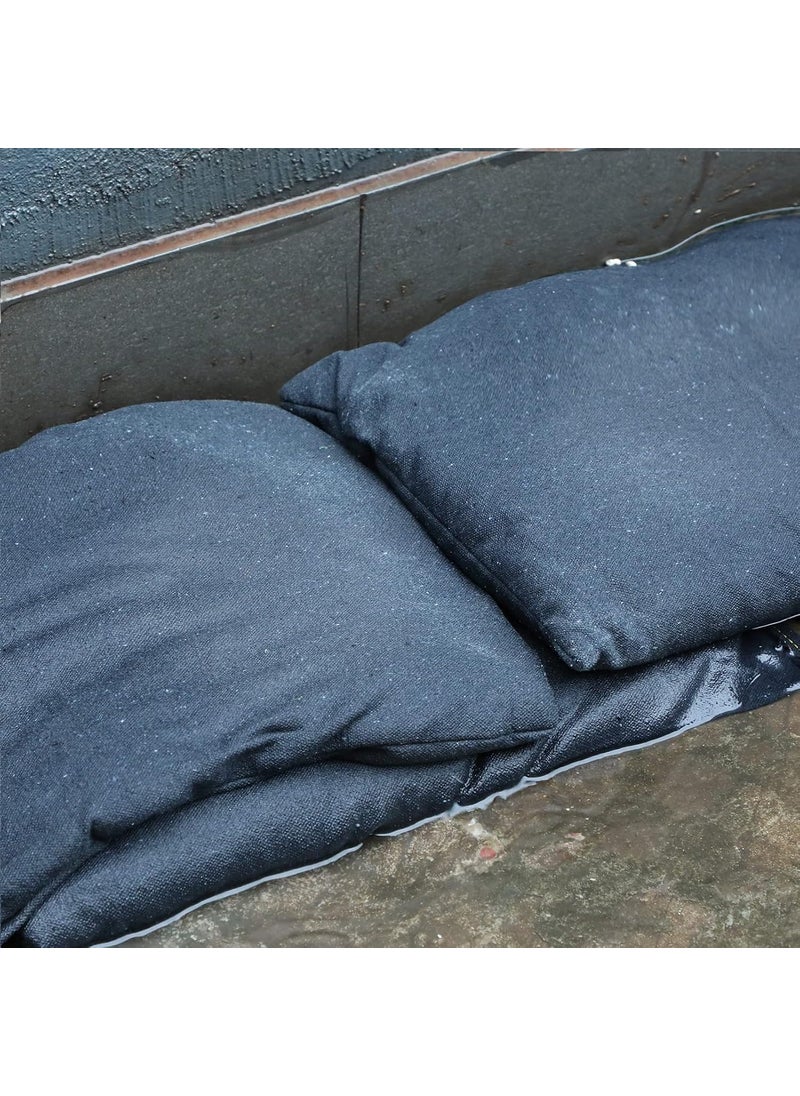 Shappy 5 Pack Sandless Sand Bags Garage Water Barrier Flood Barrier Sandbags for Flooding Water Absorbent Mat Flood Prevention Barriers Reusable Sand Bags Dark Green  - Image 1
