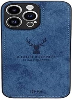 Dirt-Resistant Anti-Shock Full Body Protective Digital Luxury Soft Texture Patterned TPU Cloth Case for iphone 14 Pro Max (Blue)