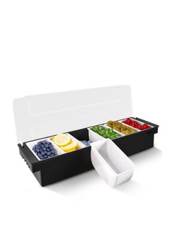 Arabest Ice Cooled Condiment Serving Container Chilled Garnish Tray Bar Caddy for Home Work or Restaurant  - Image 1