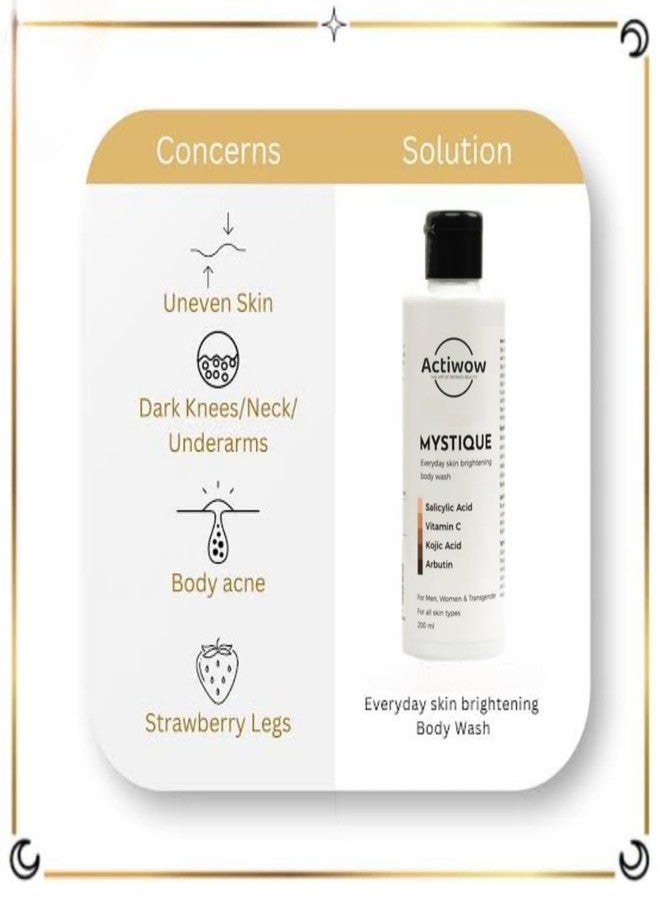 Actiwow Salicylic Acid Body Wash Shower Gel 200ml | Prevents Body Acne, Bumpy skin & Deep cleanses | Suitable for All Skin Types. - Image 4