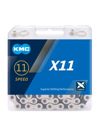 KMC chain X11  118 links , 1/2"x11/128" | Compatibility: SHIMANO, Campagnolo and SRAM 11 speed drivetrain systems | 1x11, 2x11, 3x11 , for Mountain bikes , Road bikes , Down hill - pzsku/Z1725BF2869C1F9AB5CE2Z/45/1745595564/f21d09dd-be71-46f9-912f-60e3796a3b2e
