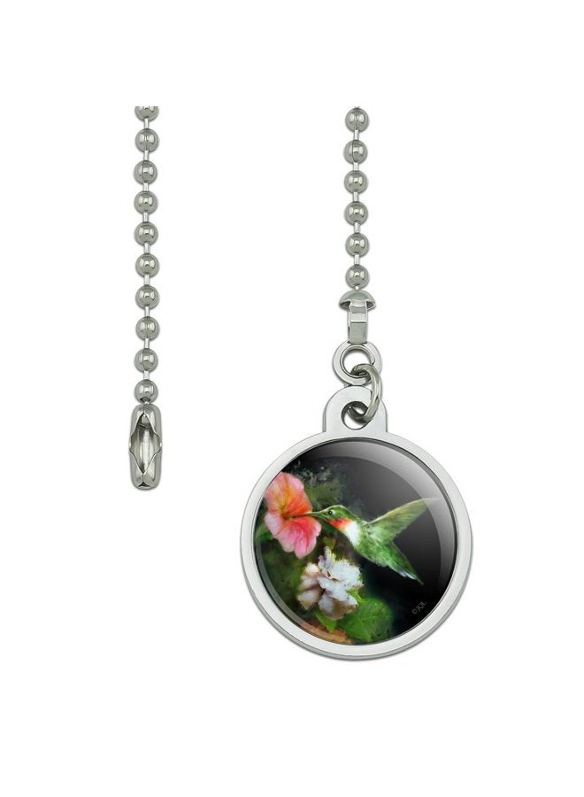 GRAPHICS & MORE Ruby's Hummingbird Flower Garden Ceiling Fan and Light Pull Chain - Image 2