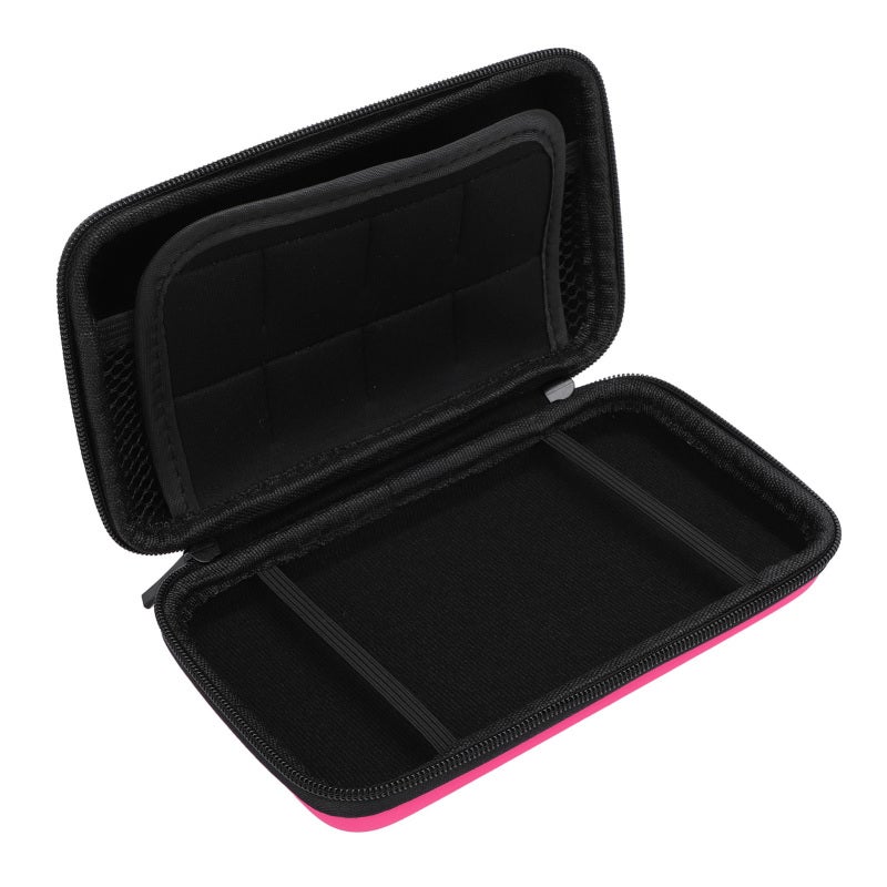 حقيبة حمل لجهاز New 2DS XL بمقاس 6.8×3.9×1.6 بوصة، بقشرة صلبة مقاومة للماء من مادة EVA - حقيبة واقية وردية اللون للسفر - Image 5