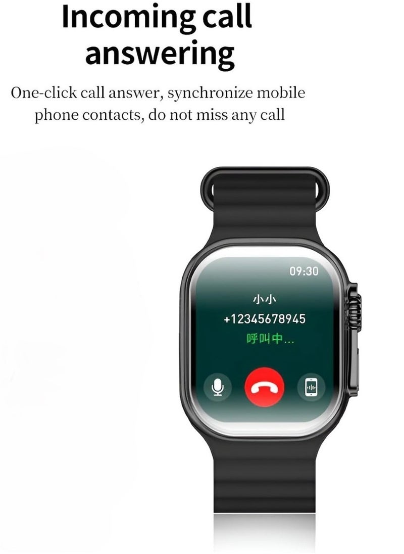 W&O - X10 Ultra 3 Smart Watch 49mm - Curved Screen - Black - Image 1