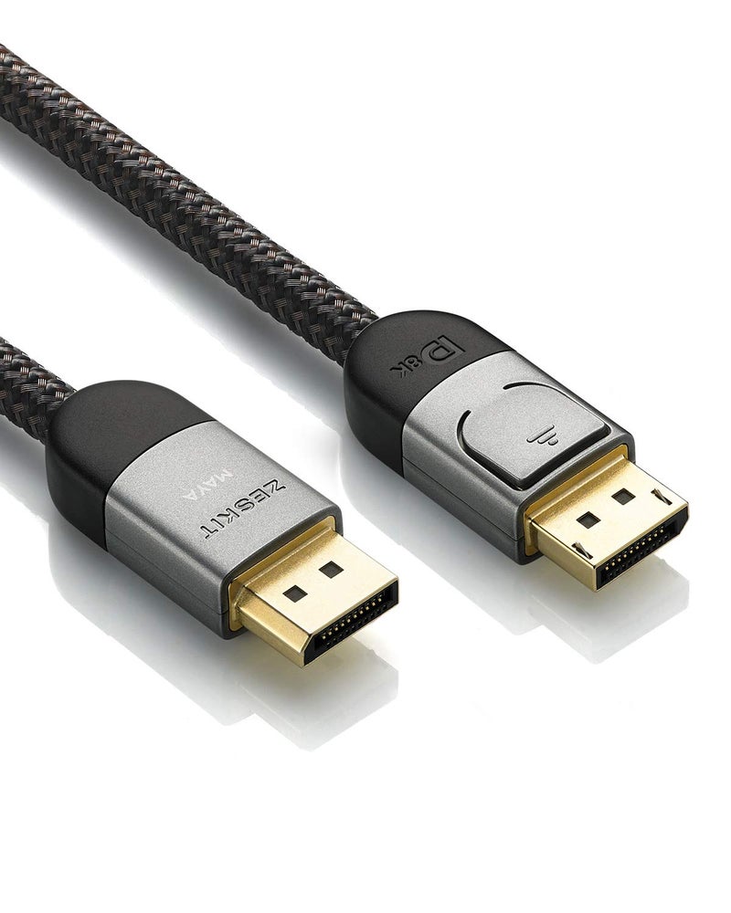 Zeskit Maya Certified DP 1.4 Cable, 4K 120Hz 8K 60Hz 1440p 144Hz 240Hz HDR 32.4Gpbs HBR3 (6.5ft, Braided Jacket) - Image 4