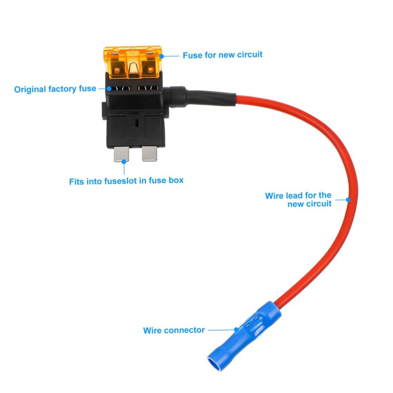 Multiple Fuse Tap Kit Car Fuse Holder Easy Install Automotive Replacement 12V Or 24V - Image 4