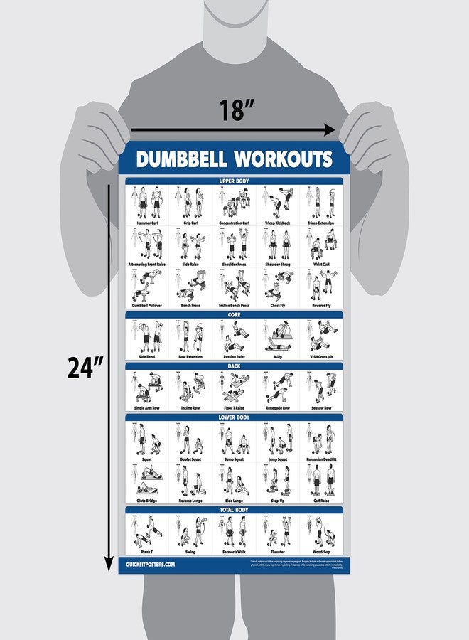 Palace Learning 16 Pack - Exercise Poster Set, Dumbbell, Suspension, Kettlebell, Resistance Bands, Medicine Ball, Battle Rope, Stretching, Bodyweight, Barbell, Yoga, Exercise Ball, Muscular (LAMINATED, 18" x 24") - Image 2
