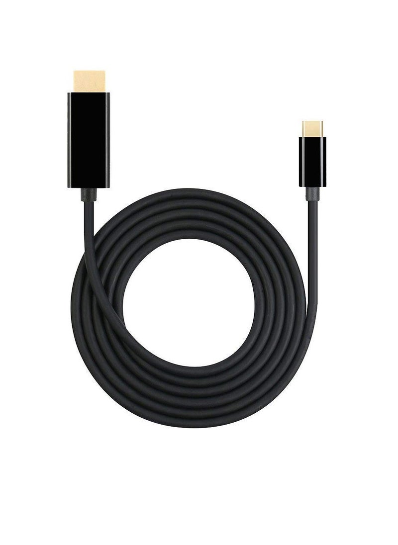 Generic - USB-C to HDMI Cable 4K@60Hz, Type C to HDMI 2.0, Thunderbolt 3, Compatible with MacBook Pro, MacBook Air, iPad Pro, Surface Book 2, Galaxy S20, and other USB-C enabled devices, 2m long. - Image 1