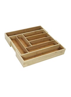AIWANTO Expandable Bamboo Cutlery Tray Drawer Organizer Utensil Knife Silverware and Flatware Holder Closet for Spoons Forks Knives (38x28)  - Image 3
