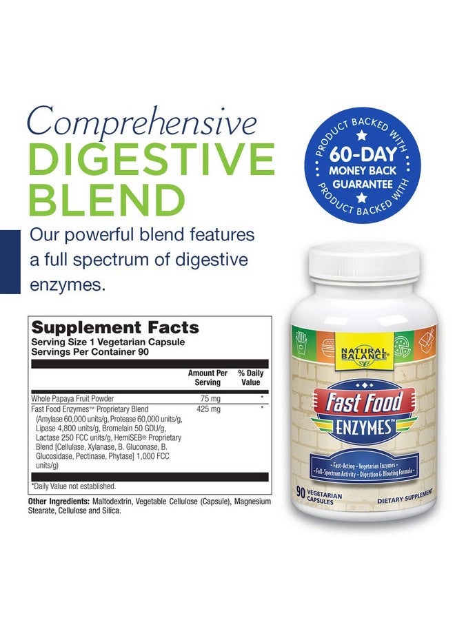 Natural Balance Fast Food Enzymes, 90-Capsules - Image 2