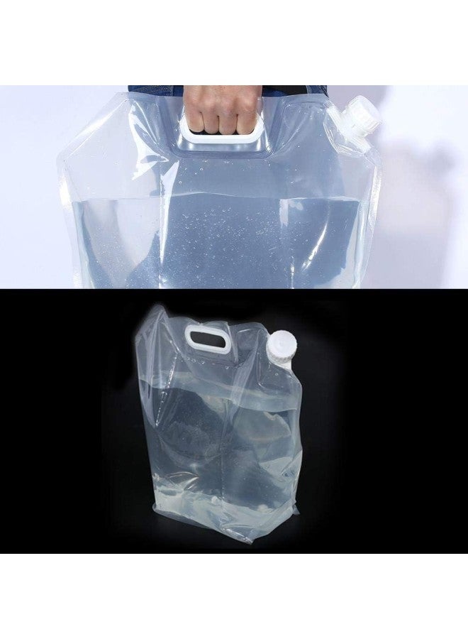 klarako Folding Water Bag, 10L Collapsible Water Container Bucket Storage Lifting Food Grade BPA-free Bag for Outdoor Camping Hiking 