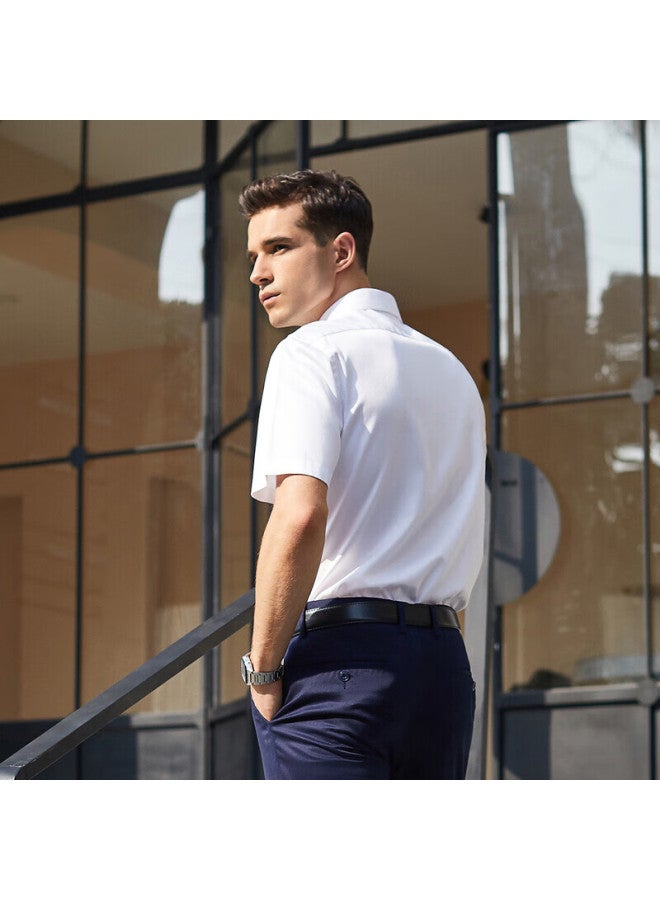 Youngor Men's Shirt Summer Casual Formal Shirt For Young Men, Gsdp10171bja, Pure White, Size 41 - Image 2