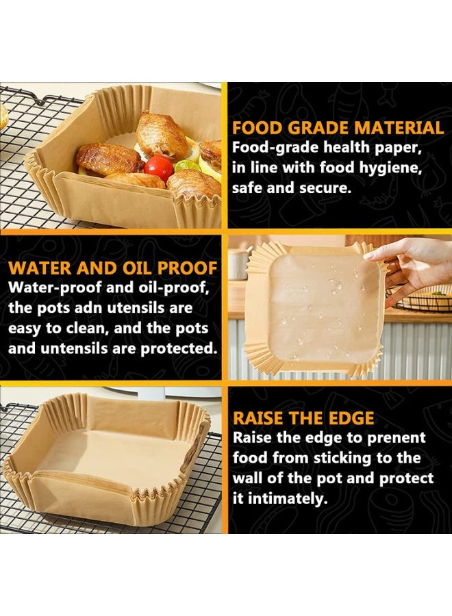 SKAFA Air Fryer Paper Square 16CM 100Pcs | Air Fryer Liner | Air Fryer Paper Plate, Baking Paper, Air Fryer Parchment Paper, Non-Stick Oil-Proof Air Fryer Liners. - Image 4