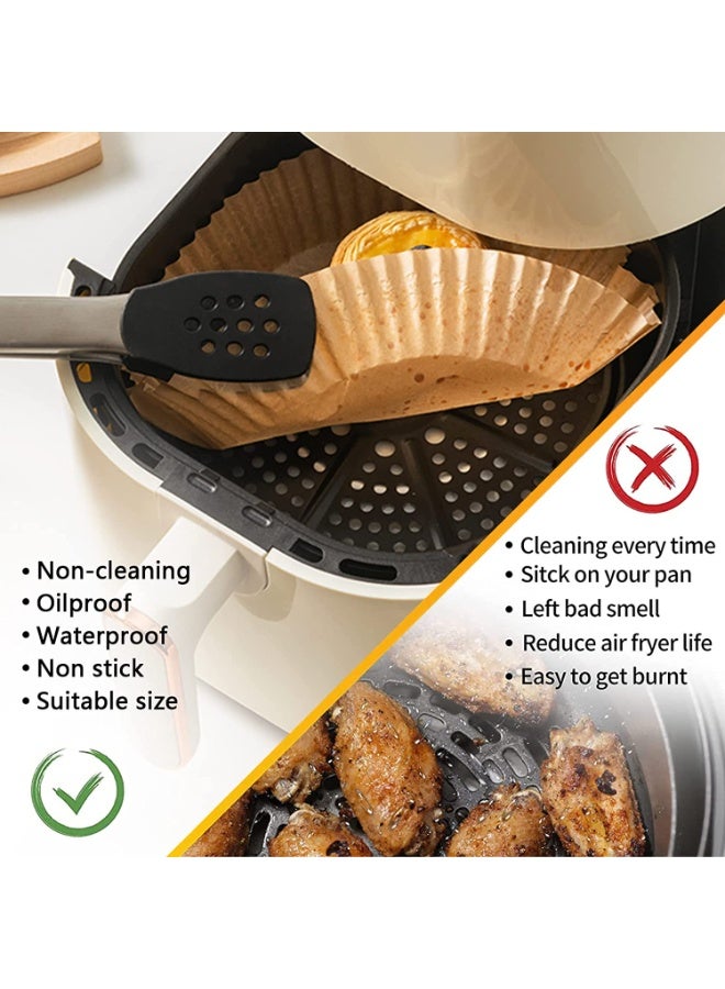 SKAFA Air Fryer Paper Square 16CM 100Pcs | Air Fryer Liner | Air Fryer Paper Plate, Baking Paper, Air Fryer Parchment Paper, Non-Stick Oil-Proof Air Fryer Liners. - Image 3