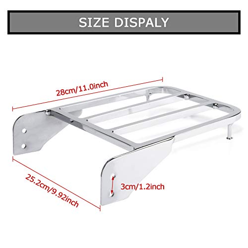 psler مقعد دراجة نارية فردي مع دعامة خلفية لحقيبة الأمتعة لسوزوكي إنترودر فولوسيا VL800 2001-2011، لبوليفارد M50 2005-2009 و C50 2005-2011 - Image 4