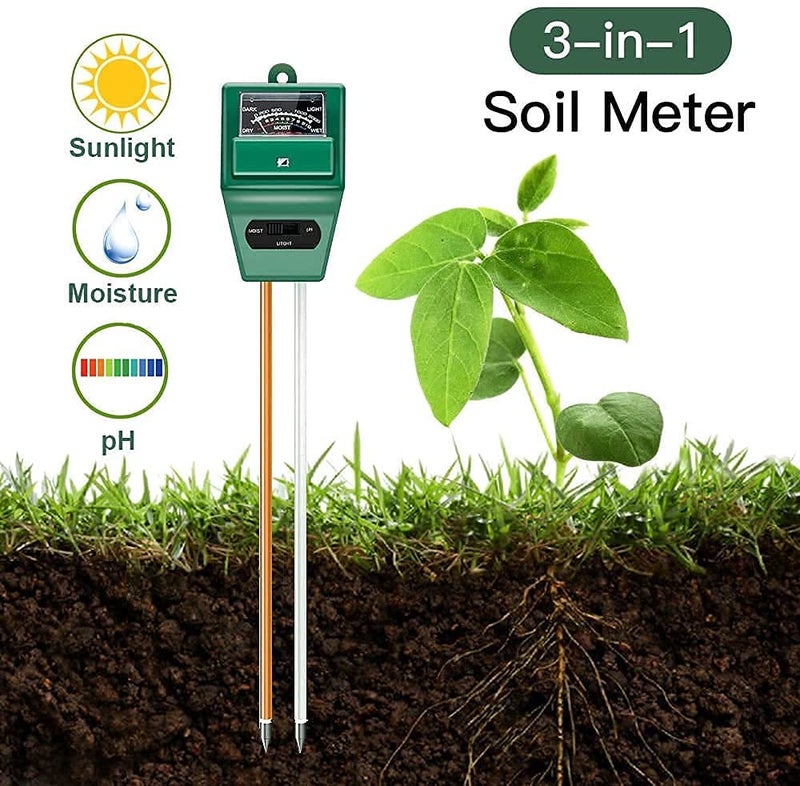 Parssufy Solar pH Meter for Soil Testing - 3 in 1 Soil Moisture Sensor, Soil pH Meter for Agriculture & Solar Light Meter, Moisture Meter for Plants, Acidity Tester (3 in 1soil Meter) - Image 4