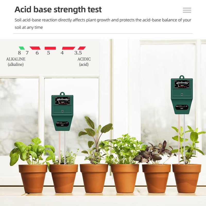 Parssufy Solar pH Meter for Soil Testing - 3 in 1 Soil Moisture Sensor, Soil pH Meter for Agriculture & Solar Light Meter, Moisture Meter for Plants, Acidity Tester (3 in 1soil Meter) - Image 5