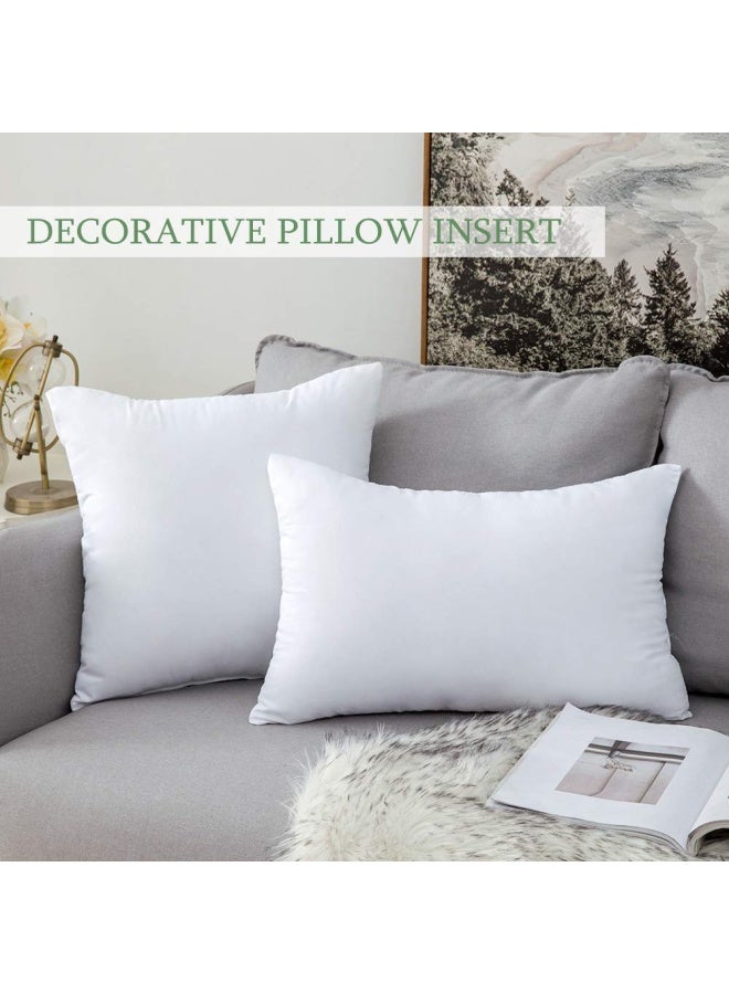 Throw Pillow Insert Premium Pillow Stuffer Sham Rectangle For Decorative Cushion Bed Couch Sofa 12X20 Inch